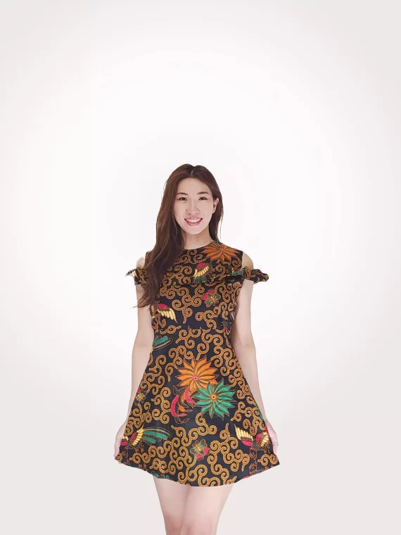 Sleeveless Batik Dress Knee