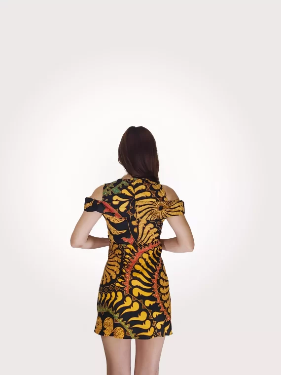 Sleeveless Batik Dress Knee