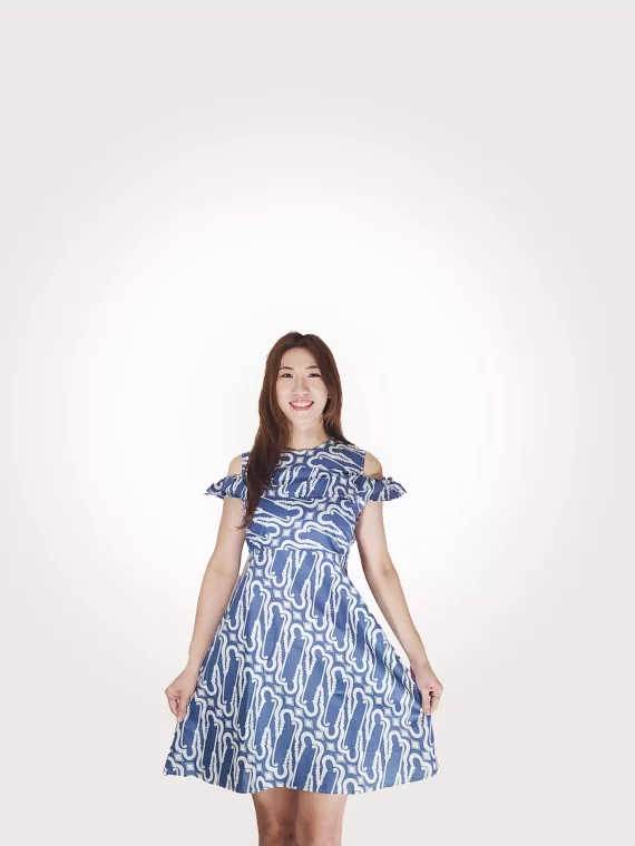 Sleeveless Batik Dress Knee